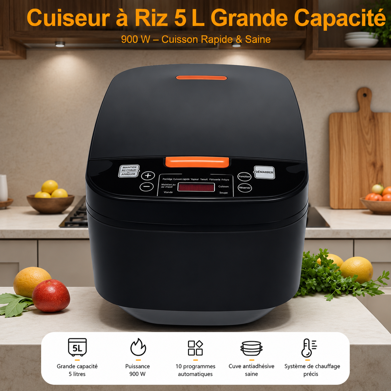 Appareil multifonction pour cuire le riz, les soupes et les légumes vapeur