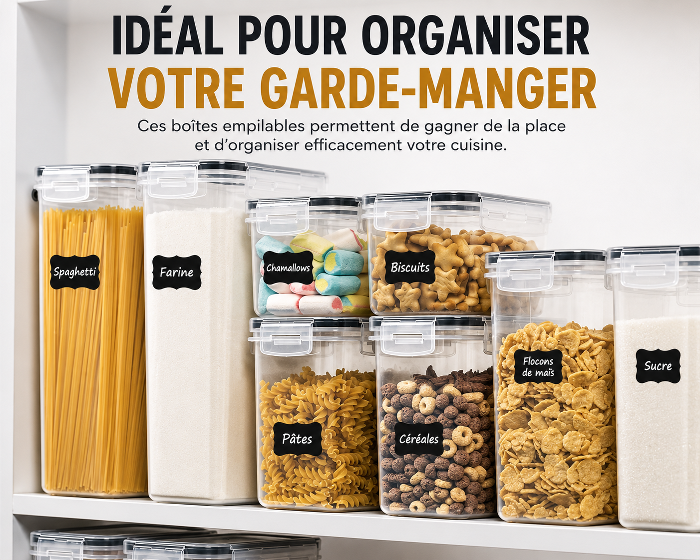 Lot de 7 boîtes de conservation hermétiques alimentaires – Cuisine & Garde-manger