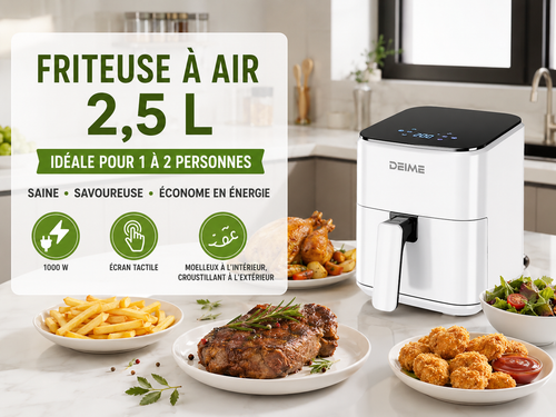 Friteuse à air chaud compacte idéale pour deux personnes