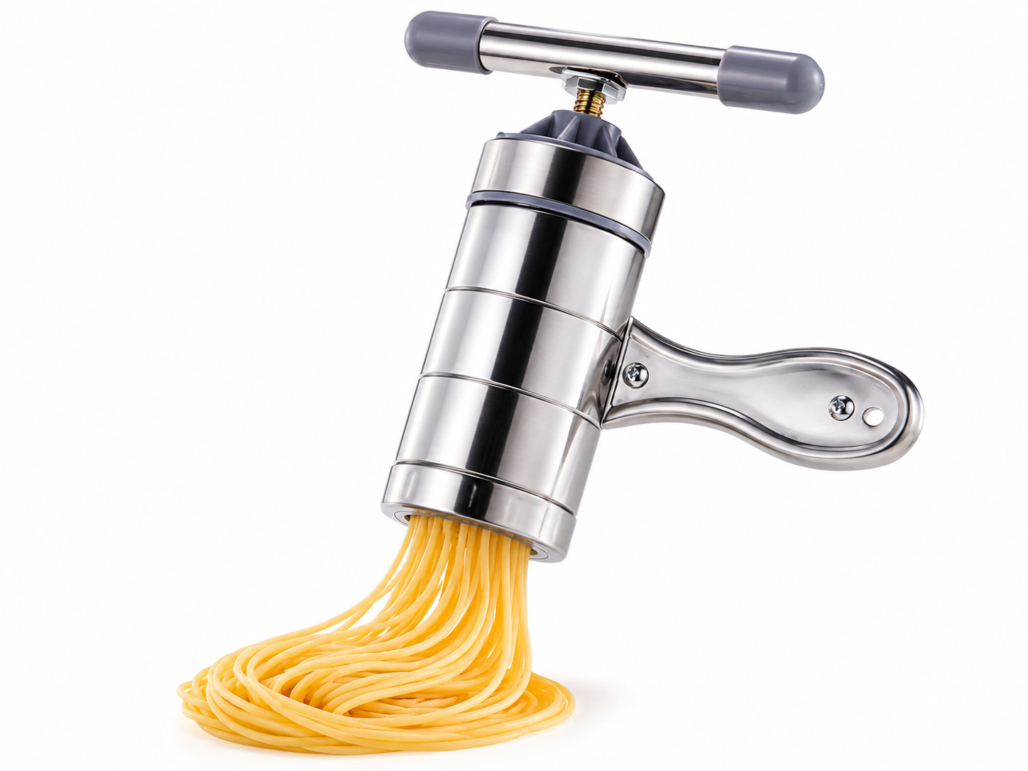 Machine à pâtes fraîches manuelle en acier inoxydable – 5 filières incluses
